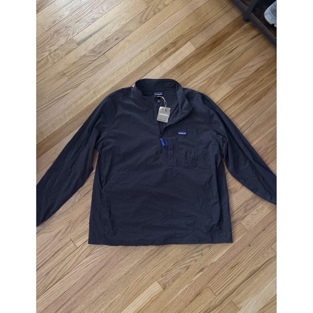 Patagonia Mens Long-Sleeve Black Pullover Outdoor Everyday Marsupial Jacket, new